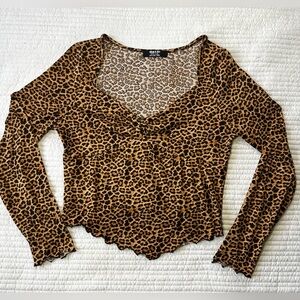 Jolie & Joy  Animal Print Long Sleeve Top